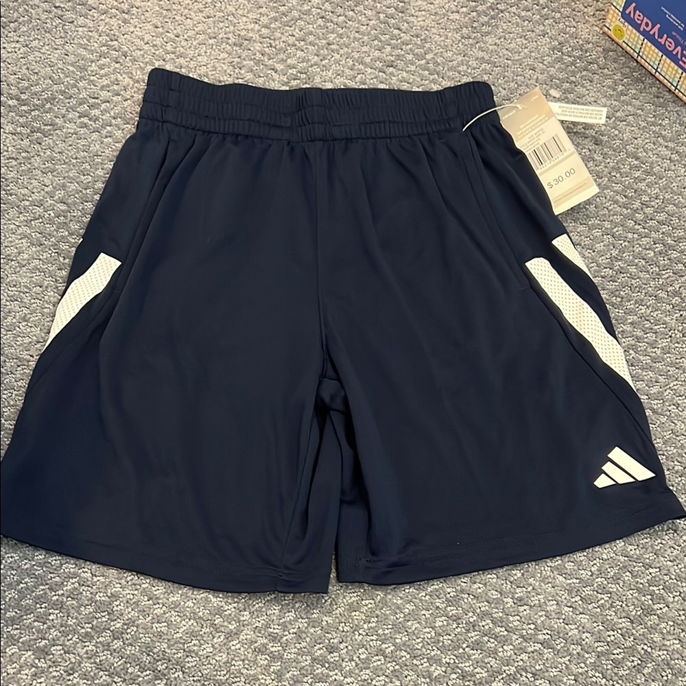 Adidas Blue and White Athletic Shorts - Picture 1 of 6